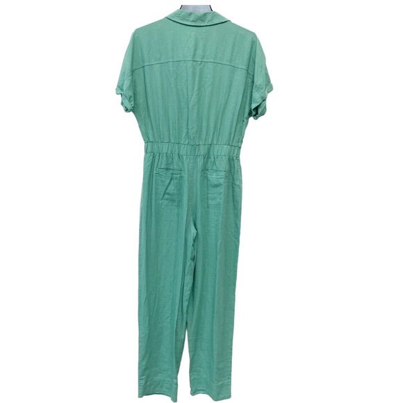 Universal Thread Women's Short Sleeve Linen jumpsuit, romper Green women’s Size - Picture 2 of 12